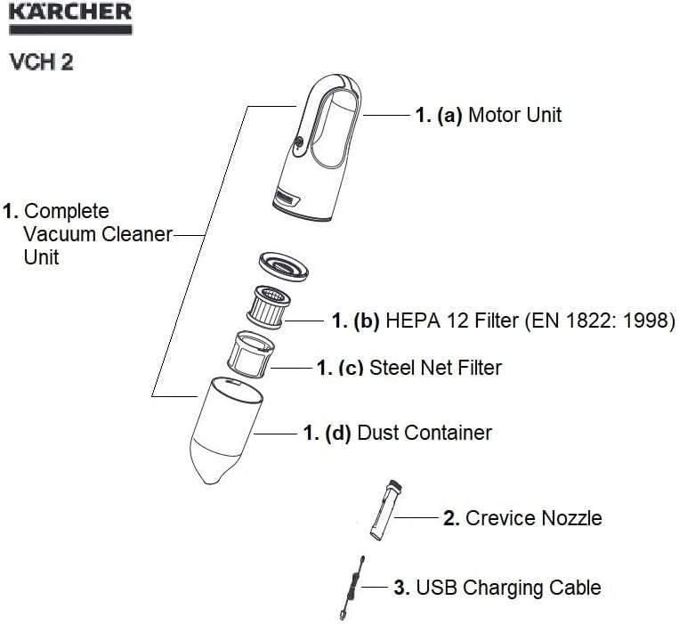كارتشير مكنسة كهربائية محمولة- VCH ٢