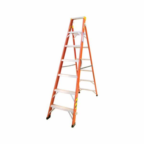 LADDER 7 STEP ORANGE ALUM MAZAYA