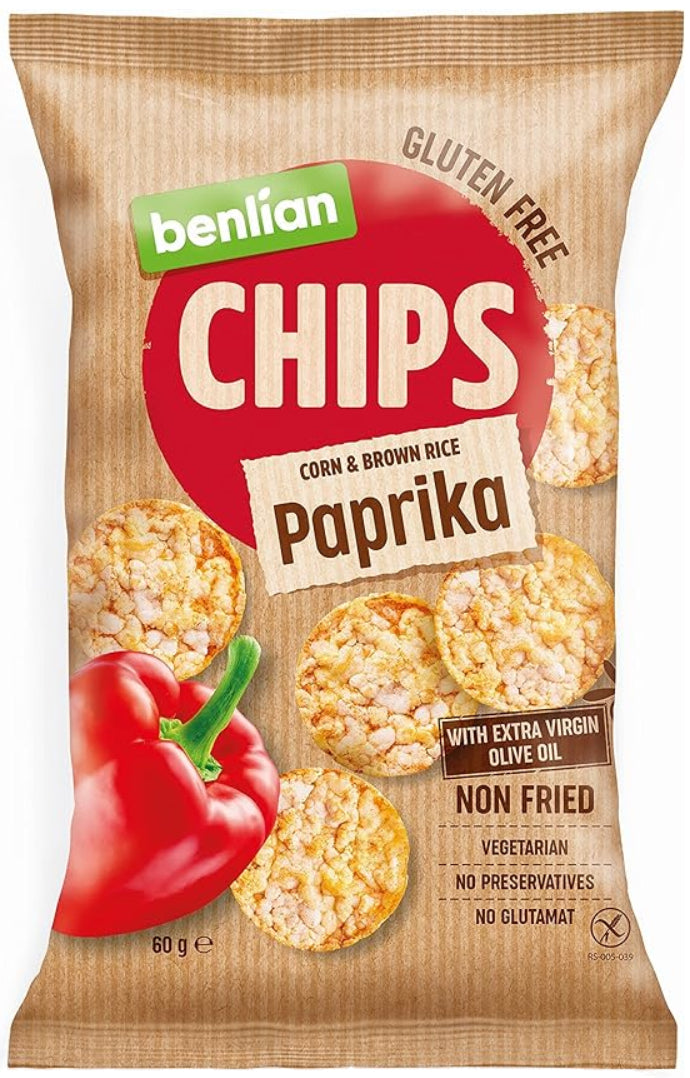 رقائق بنليان بالذرة والفلفل الحلو والأرز البني - 60 جرام