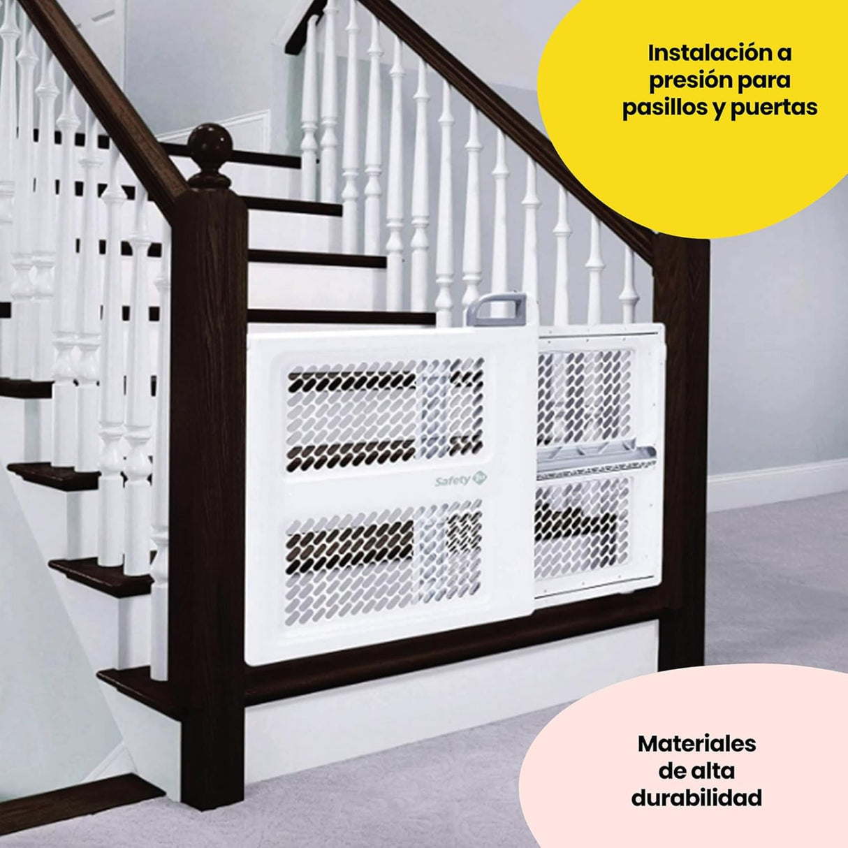 بوابة أمان للأطفال سيفتي 1ست مع قفل وتأرجح - أبيض-6