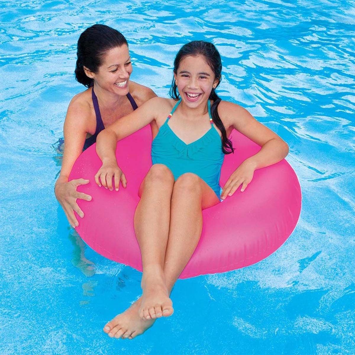 Intex Inflatable Phosphorescent Swimming Ring, Pink - INT59262