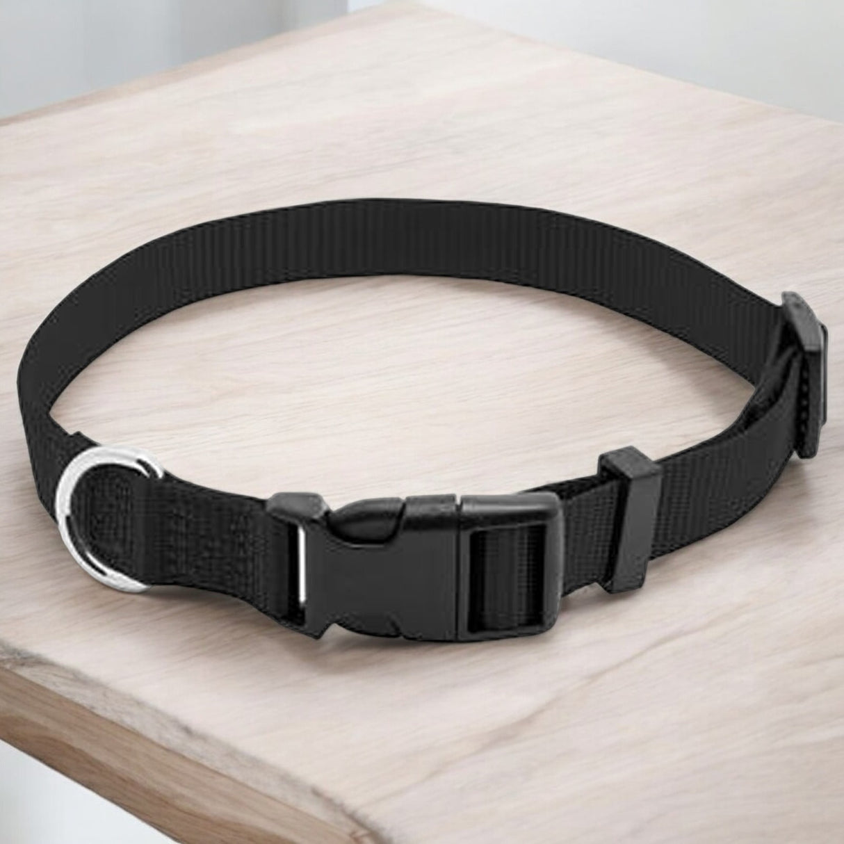 PE 1x26 BLK Dog Collar