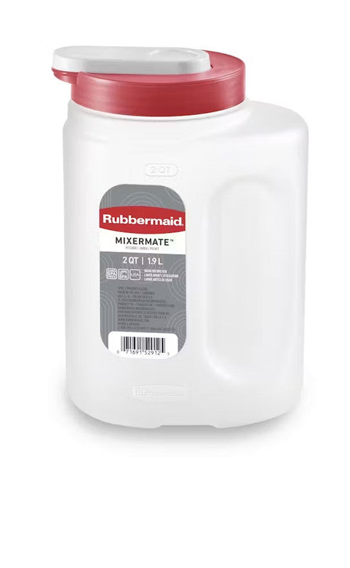 ابريق ماكسيرمات مقاوم للتسريب , 2 لتر - شفاف احمر