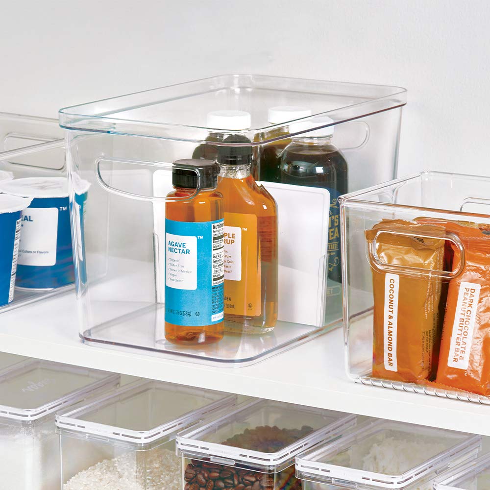 RPET Crisp Divided Bin 8 x 12 x 8 Clear/Matte White