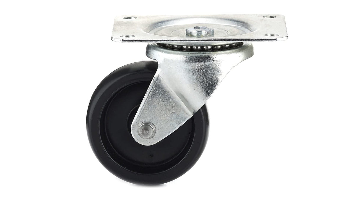 TruGuard Polypropylene Swivel Caster Wheel Set, 3", 209 lbs, Black