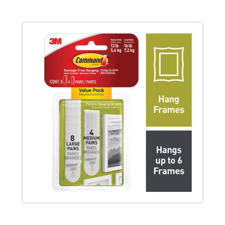 شرائط تعليق صور متوسطة وكبيرة كوماند - أبيض-7