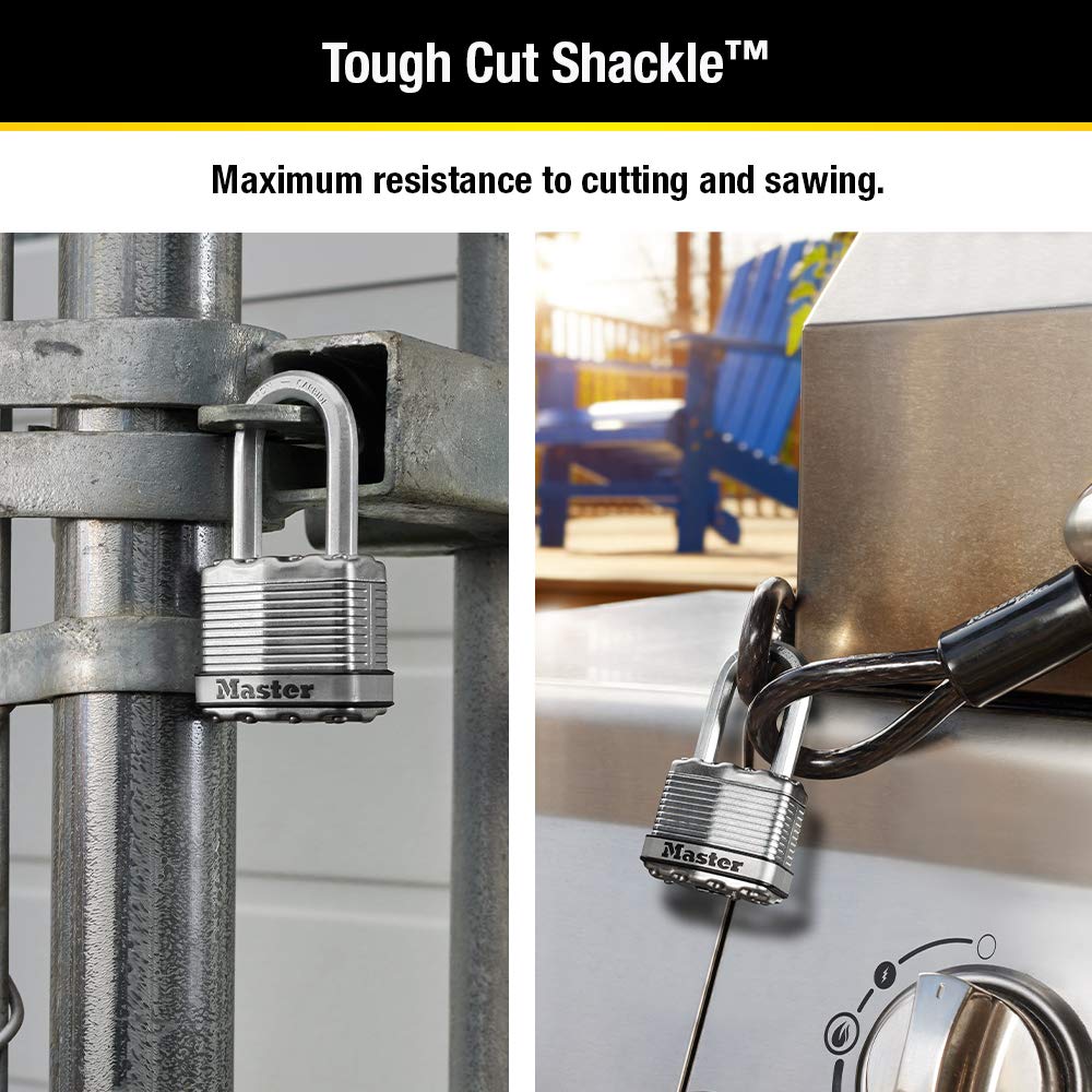 Master Lock Excel Padlock, Steel, Silver