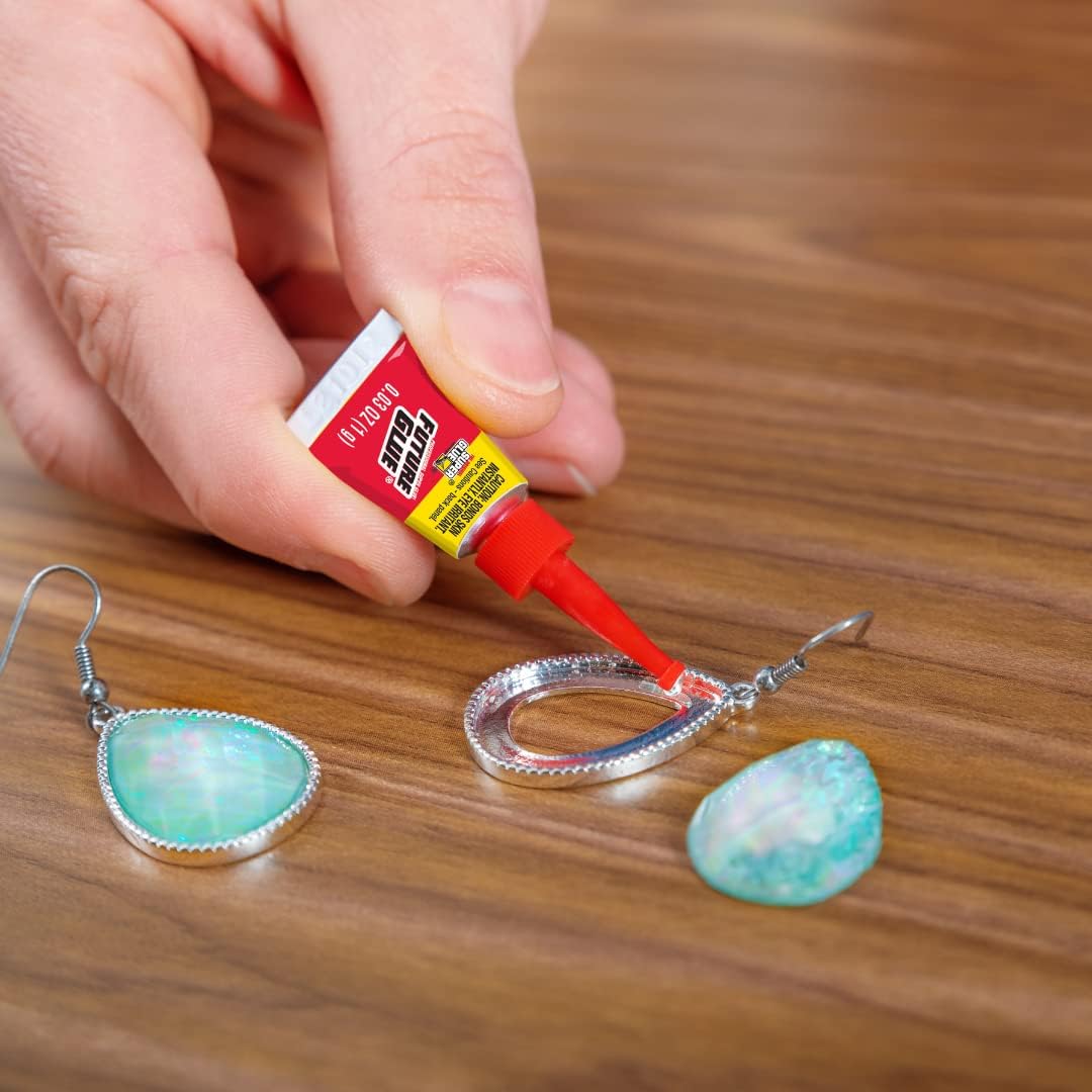 Super Glue Adhesive Fast & Clear Glue, 1g, 6 Pack