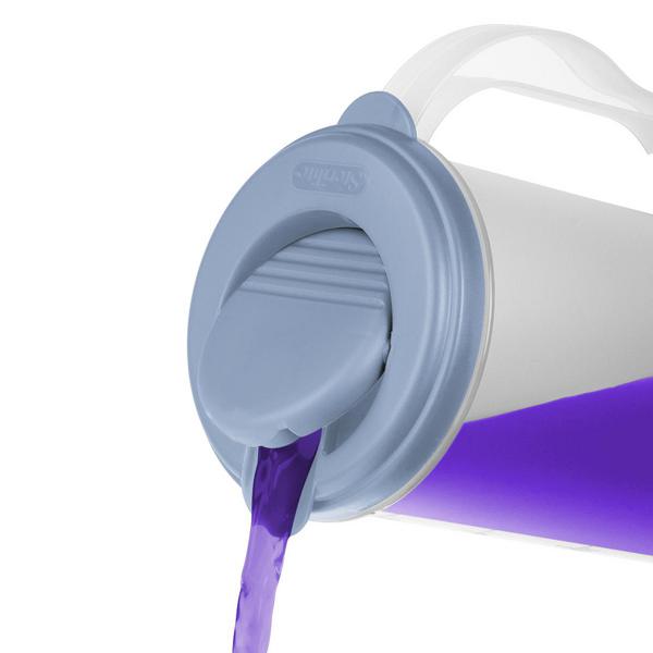 ابريق بلاستيكي دائري من ستيرلايت، سعة 0.5 جالون، متعدد الألوان