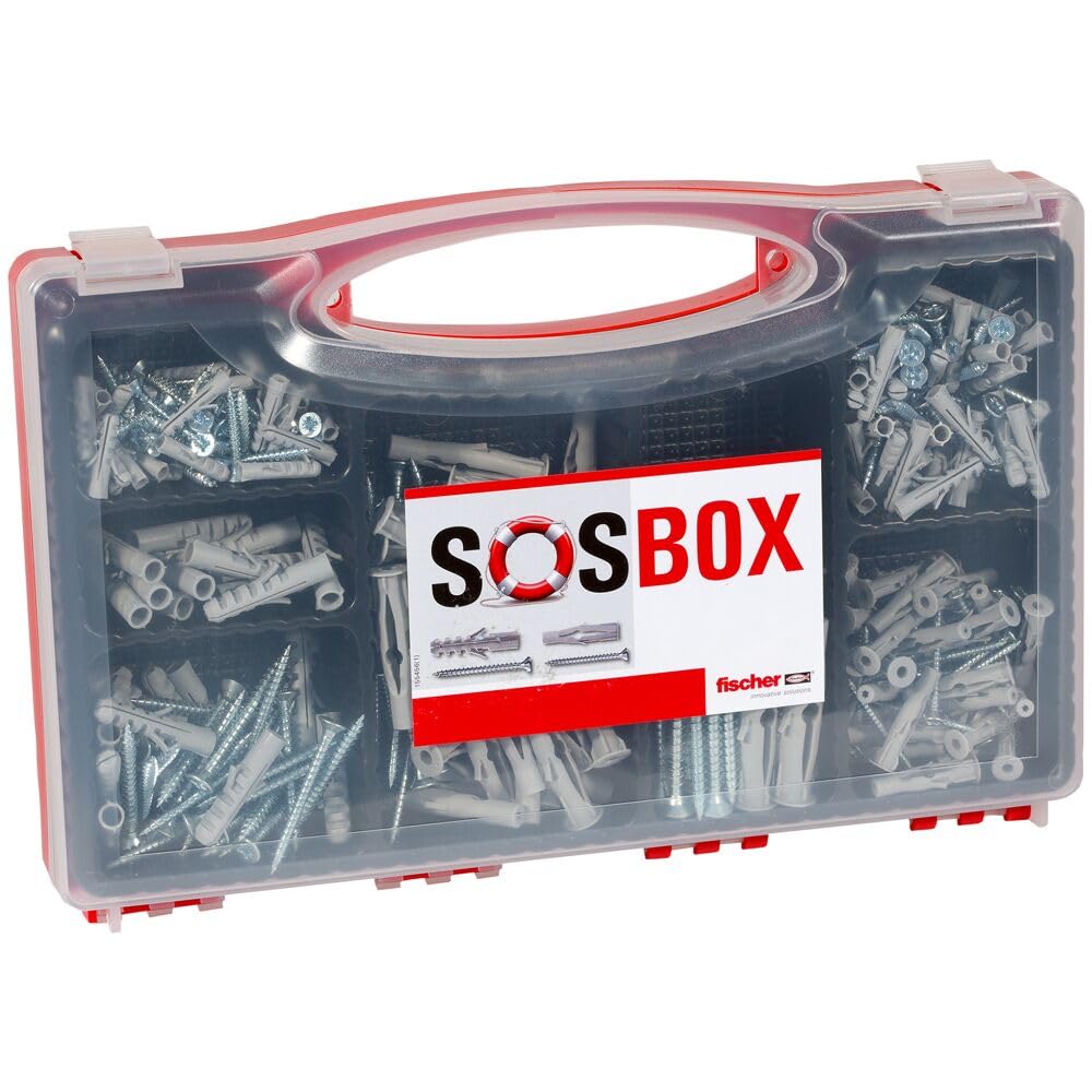 Fischer Fischer SOS BOX - FU + S Plugs + Screws Various sizes 360Pcs