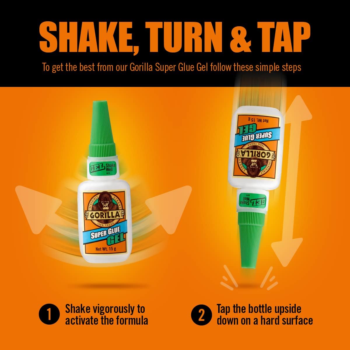 لاصق جوريلا سوبر جلو، شفاف، 15 جرام