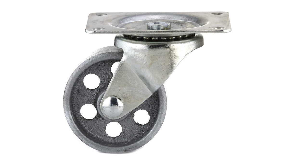 TruGuard Cast Iron Swivel Wheel Set, 3", 209 lbs, Silver