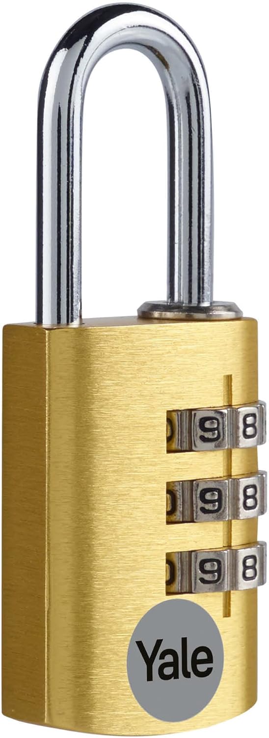 Yale Padlock Combination Aluminium 20mm Gold