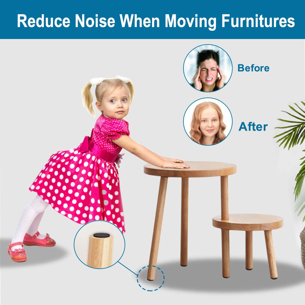 وسادات حماية لاصقة من اللباد من ترو جارد ، عبوة من 8 قطع، مقاس 1/2-1 بوصة، اسود