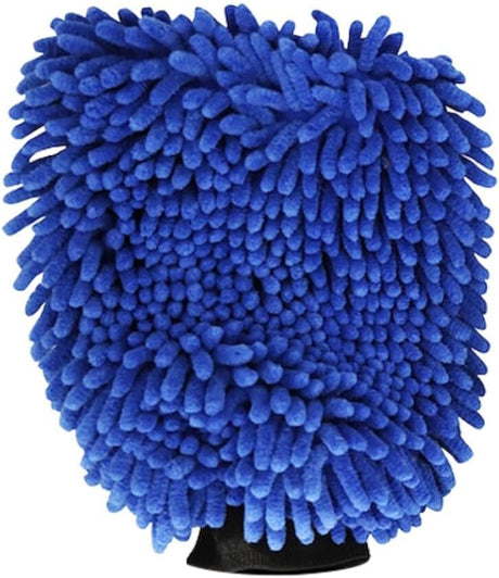 ما فرا قفاز مايكروفايبر مزدوج الوجه لغسيل السيارة - ازرق-2