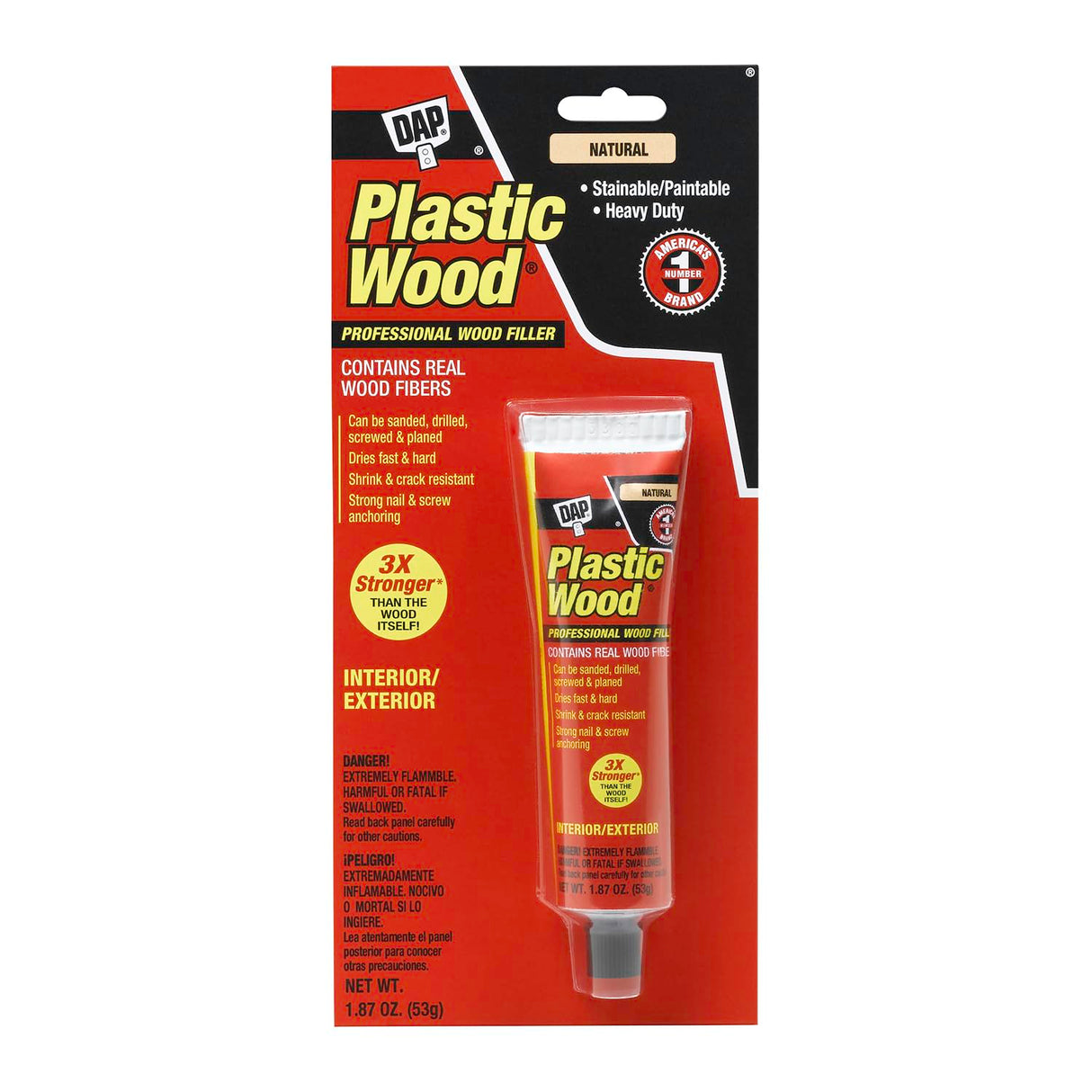 Dab Glue Wood Plastic Filler Cellulose Fiber Wood Filler, 1.875 oz