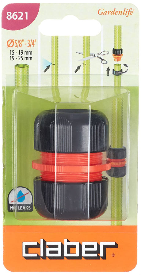 Claber Hose Connector, Black - Model 8621