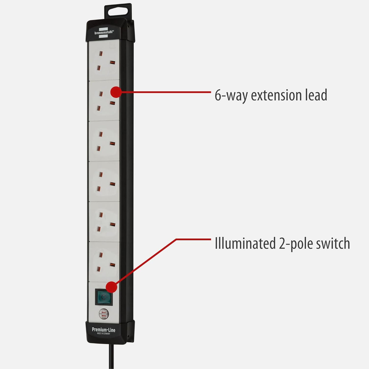 Brennenstuhl Premium-Line Power Extension 6 outlet 5 mtr
