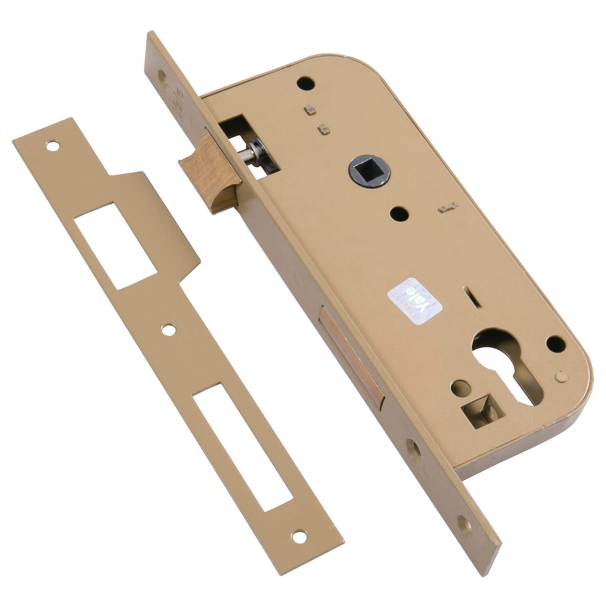 Yale Plated Steel Mortise Lock, 45mm - Beige