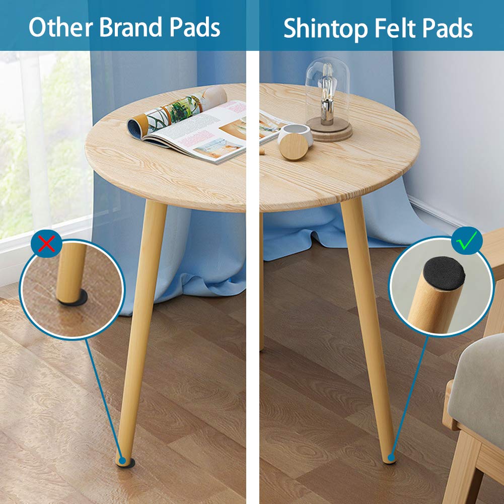 وسادات حماية لاصقة من اللباد من ترو جارد ، عبوة من 8 قطع، مقاس 1/2-1 بوصة، اسود