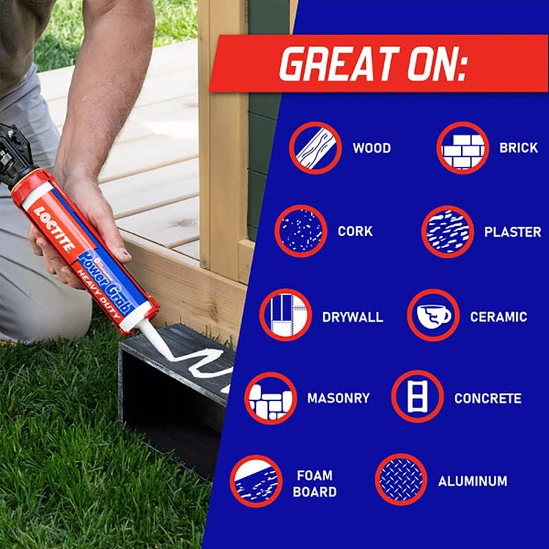 Loctite PowerGrub Express All Purpose Construction Adhesive, 6 oz