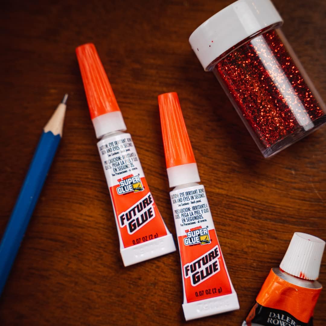 Super Glue Adhesive Fast & Clear Glue, 1g, 6 Pack