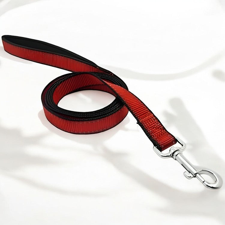 طوق ومقود نايلون بيت اكسبرت للكلاب من وستمنستر، 1 بوصة - اسود واحمر