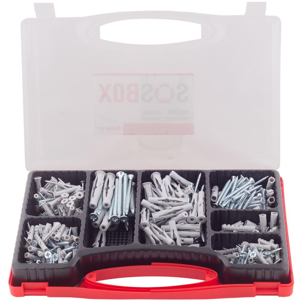 Fischer Fischer SOS BOX - FU + S Plugs + Screws Various sizes 360Pcs
