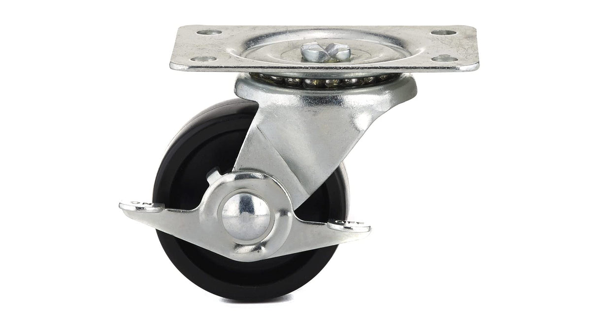 TruGuard Caster Wheel Set with Brakes, 2-1/2", 176 lbs, Black