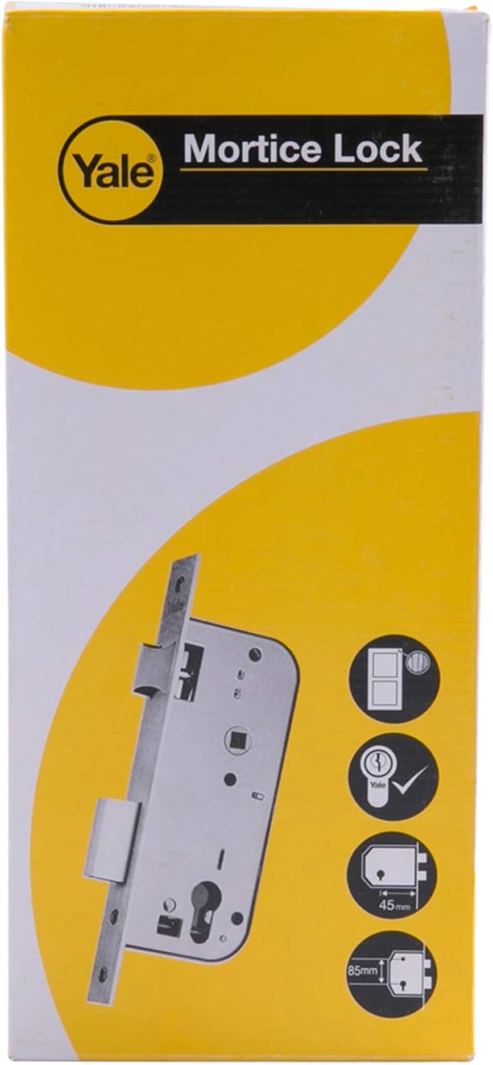 Yale Plated Steel Mortise Lock, 45mm - Beige