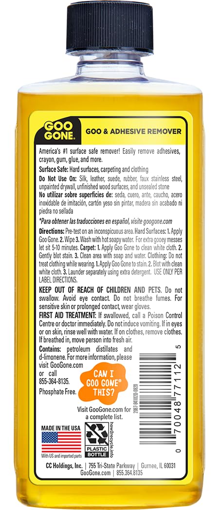Goo Gone Adhesive Remover, 8 oz