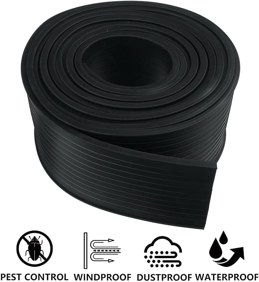 Frost King Garage Door Bottom Stopper, Black