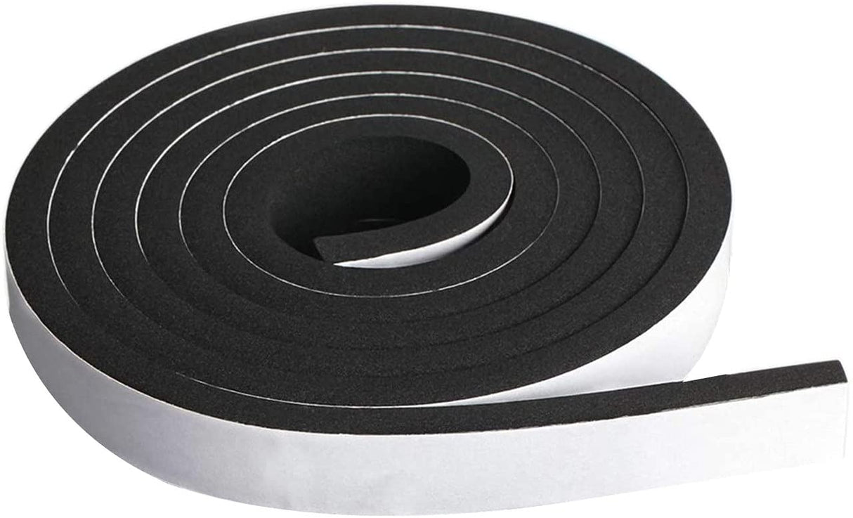 شريط عازل فروست كينج بولي فوم مقاس 3/4 بوصة × 17 قدم، سمك 1/2، اسود