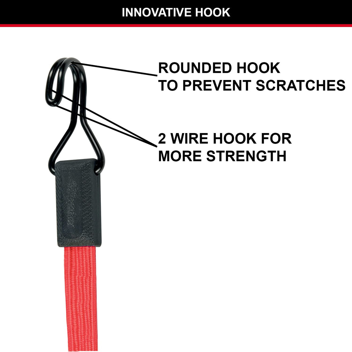 Master Lock Flat Bungee Cord with Double Hooks