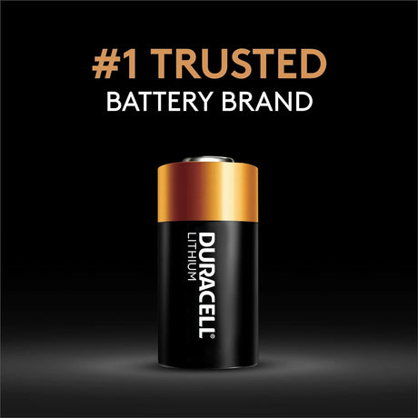 Duracell DL123 Ultra Photo Lithium Battery, 3V, CR123A - Black