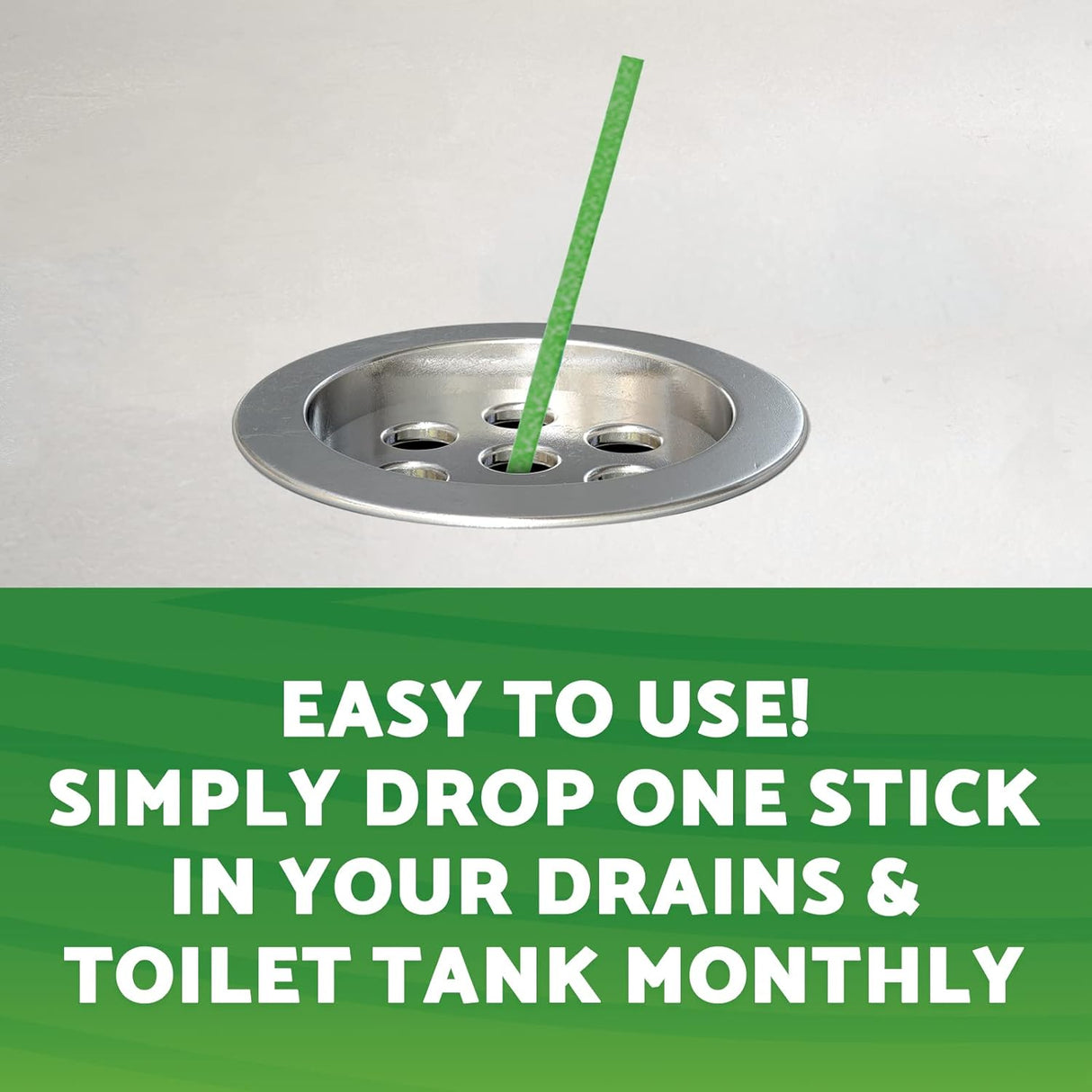 Green Gobbler Drain Cleaner Bio-Flo Deodorizing Drain Strips, 12 Count