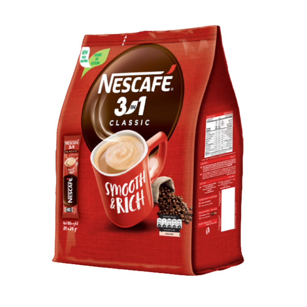 قهوه نسكافيه 3في1 ناعمة وغنية 30 قطعة
