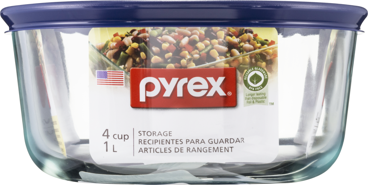 Pyrex Storage Plus Bowl Navy Cover 4Cup