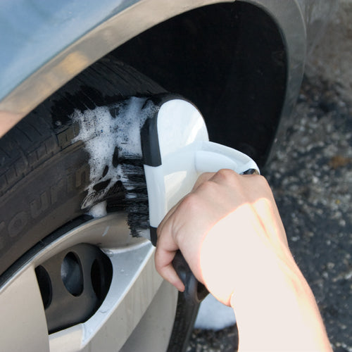 فرشاة الاطارات بمقبض من هوبكينز 6 قطعة أبيض وأسود