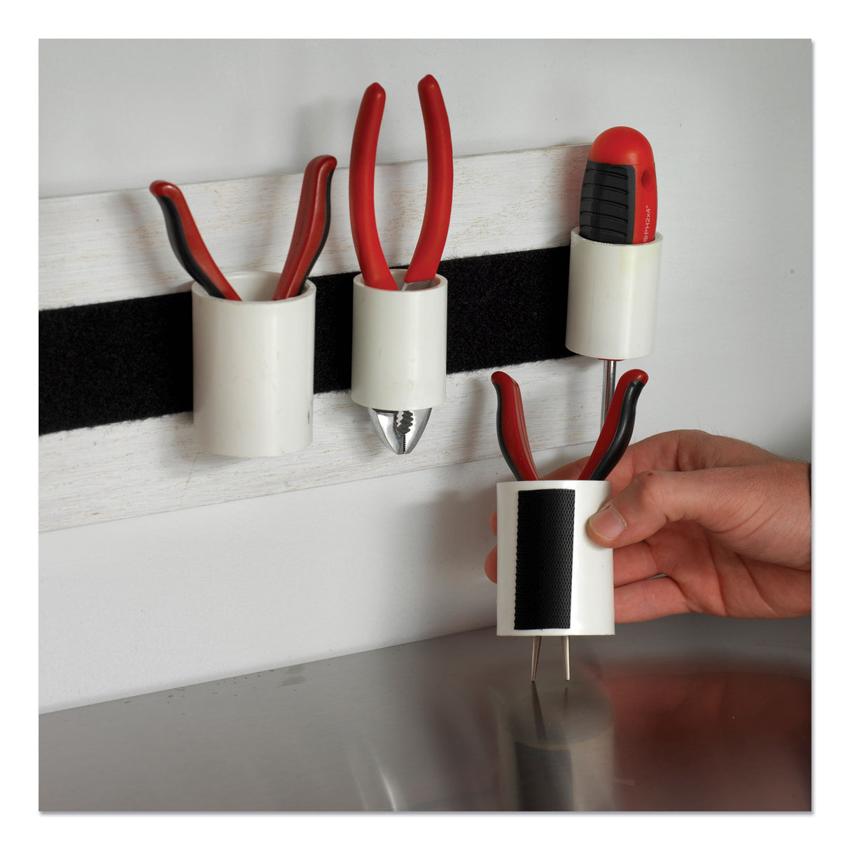 Industrial Strength Velcro Tape, 2" x 4", Black