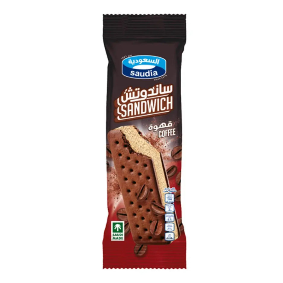 ساندويتش آيس كريم سعوديا بنكهة القهوة - 100 مل