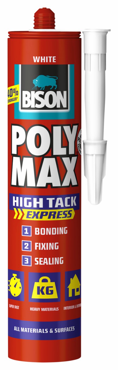 BISON POLYMAX HIGH TACK EXP WHCQ 440G 12PC/BOX