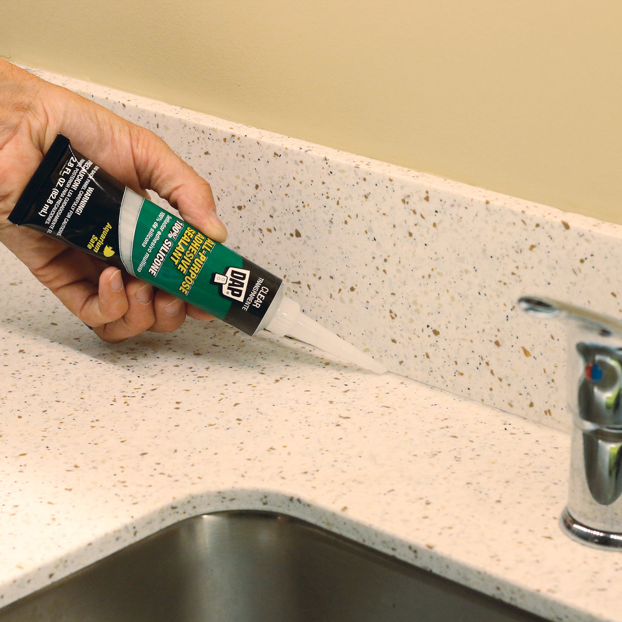 Dab Glue Premium Silicone Multi-Purpose Sealant, Clear, 3 oz