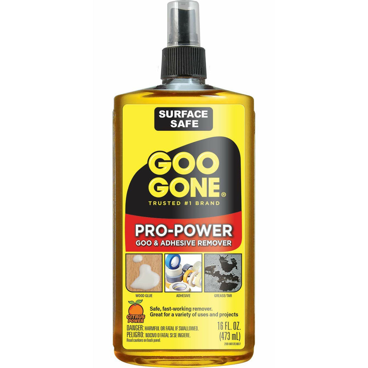 Goo Gone Pro Power Adhesive Remover Spray, 16 oz