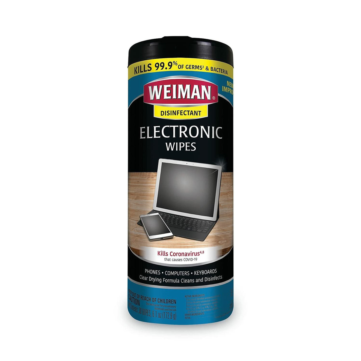 Weiman Electronic Disinfectant Wipes, 30 Count