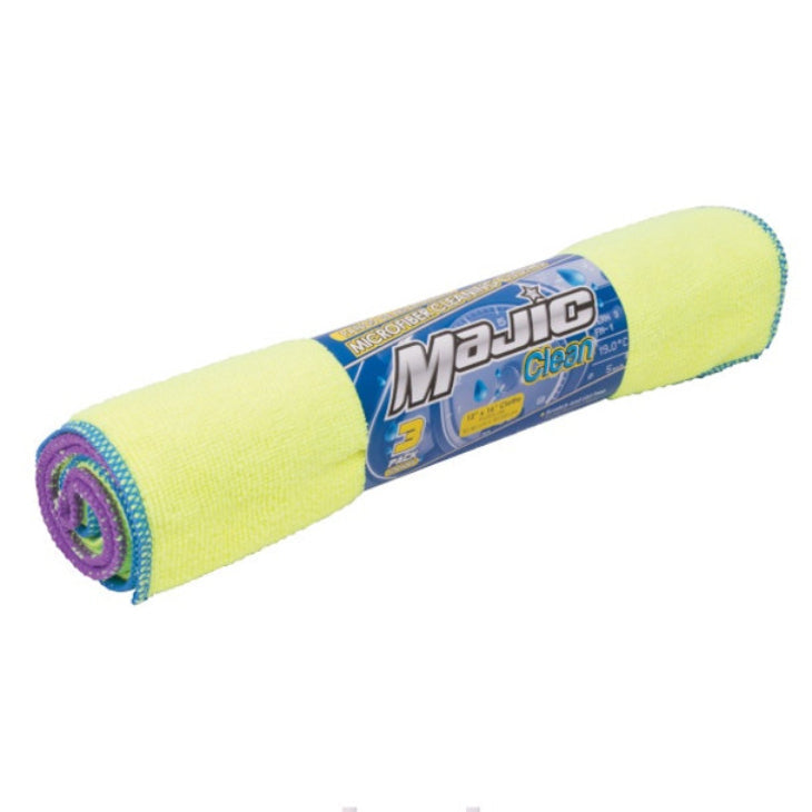 3 PK. MICROFIBER CLEANING CLOTHS cloth size: 12"x16"