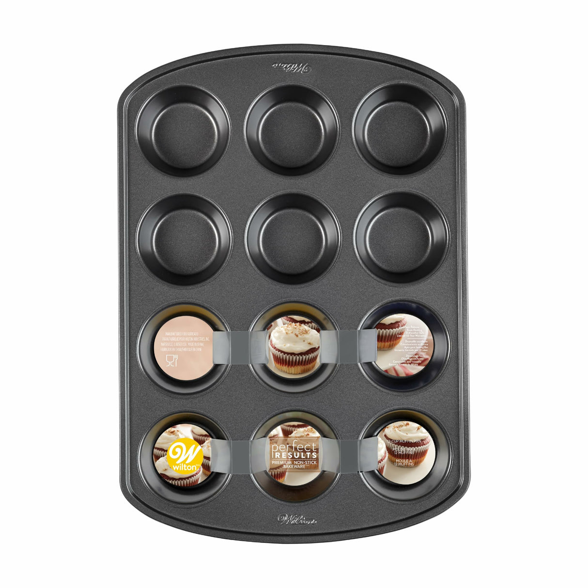 Wilton Perfect Results Premium Non-Stick Bakeware Muffin and Cupcake Pan, 12-Cup