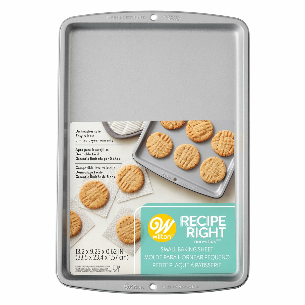 Wilton Recipe Right Small Non-Stick Baking Sheet, 13.2 x 9.25-Inch
