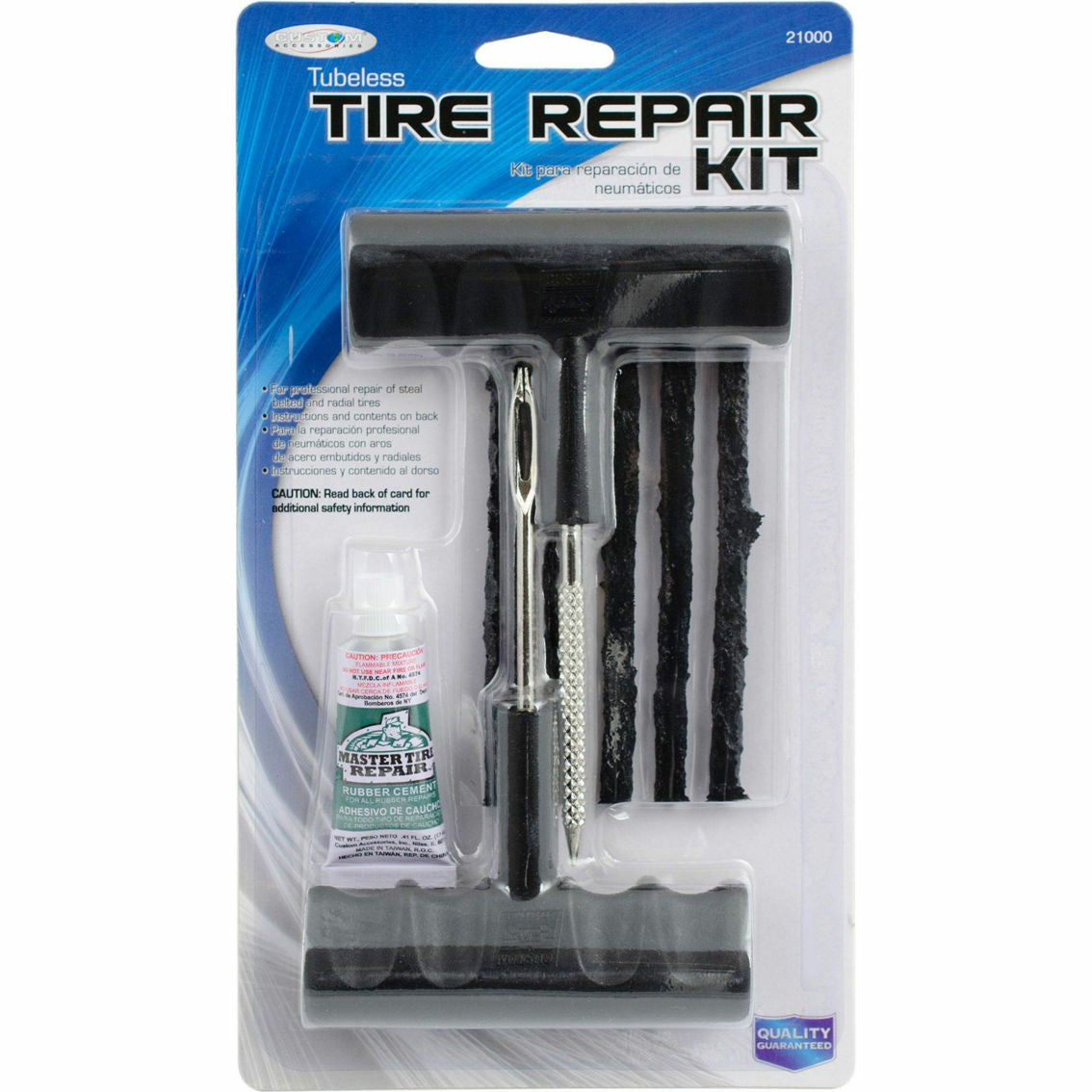 Custom Accessories Tire Repair Kit Black
