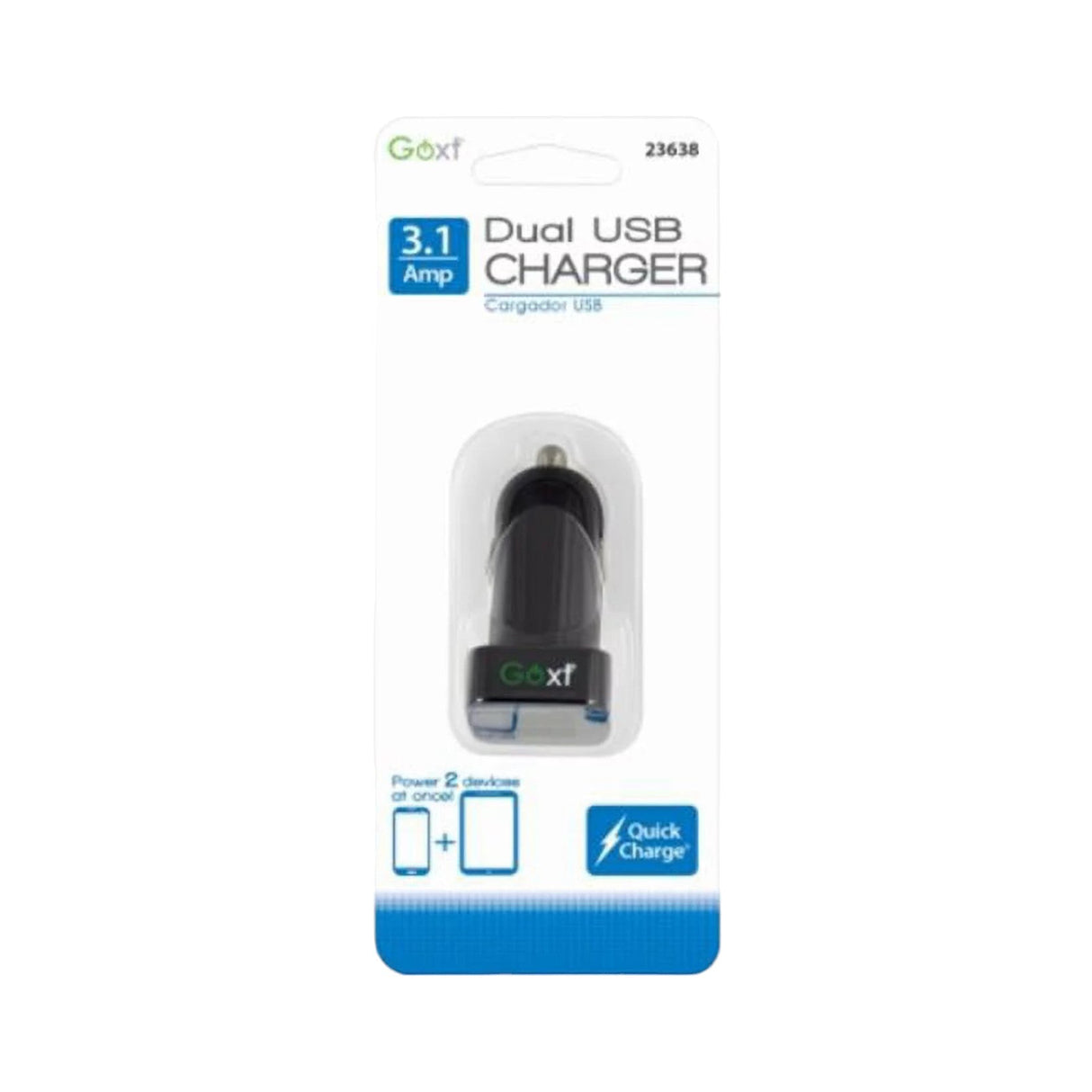 شاحن USB مزدوج 12 فولت 3.1 امبير من جوكس أسود